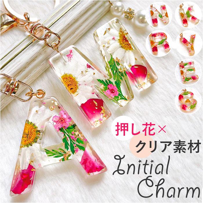 ☆ initial.K ☆ イニシャルチャーム イニシャルチャーム キーリング イニシャル チャーム キーホルダー アルファベット ドライフラワー 花 |  | 02