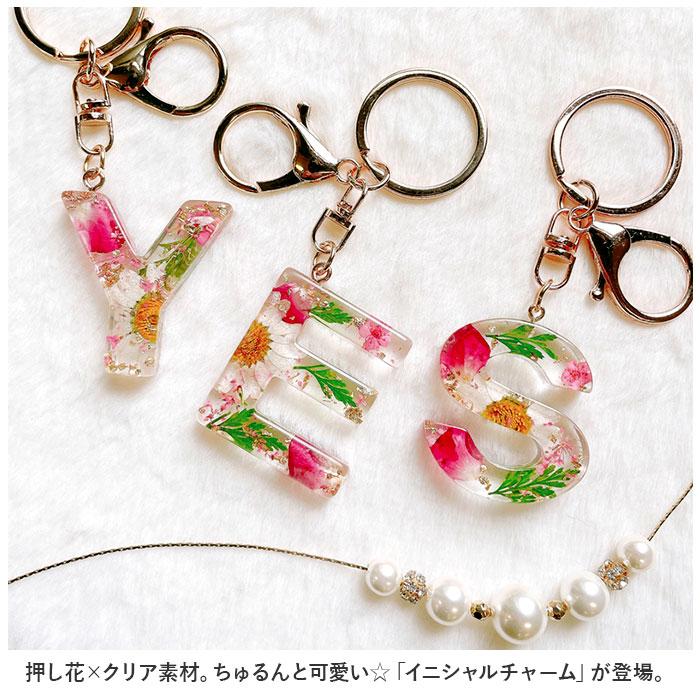 ☆ initial.K ☆ イニシャルチャーム イニシャルチャーム キーリング イニシャル チャーム キーホルダー アルファベット ドライフラワー 花 |  | 03