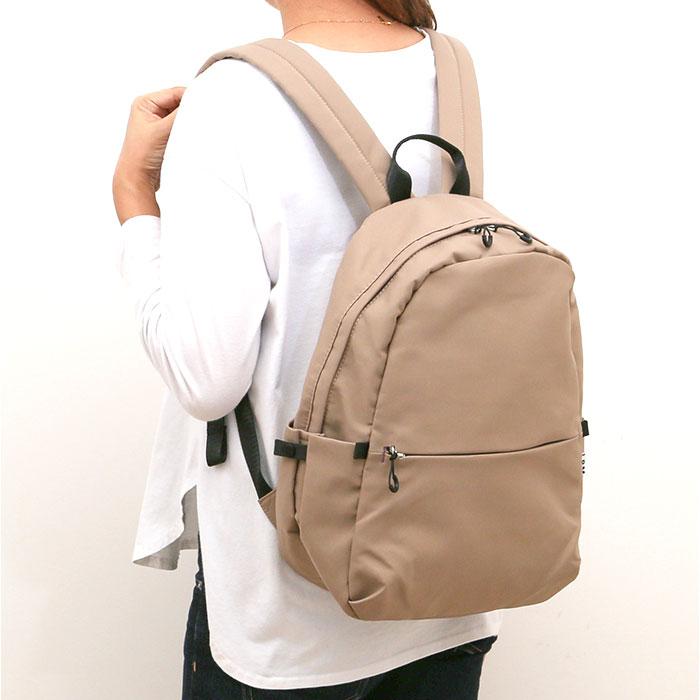☆ ベージュ 隠しジップ10ポケットリュック L.R.M バッグ CMK-1119