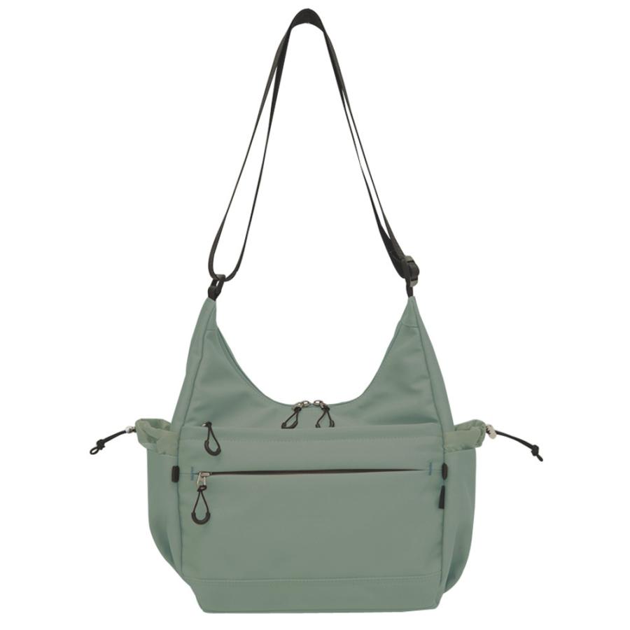 ☆ ミントグリーン 隠しジップ10ポケットショルダー LRM バッグ CMK