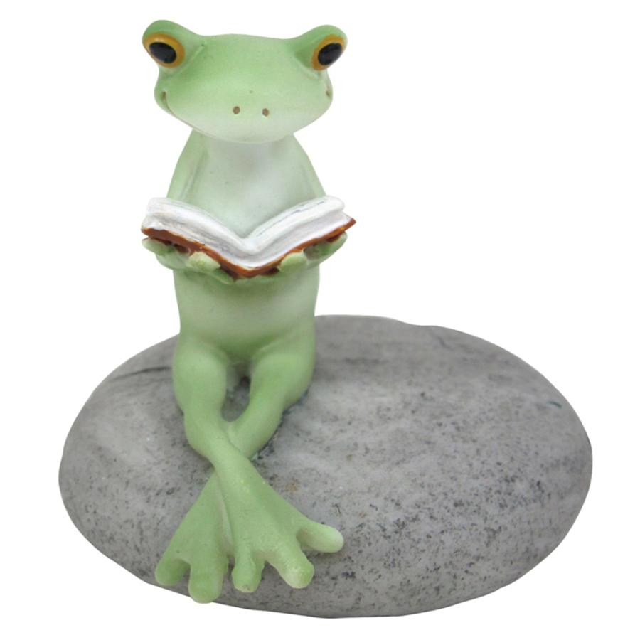 ☆ 79205.読書するカエル カエル 置物 Copeau コポー 通販 玄関