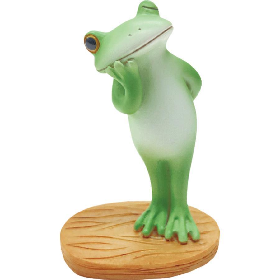 ☆ 様子をうかがうカエル ☆ Copeau コポー カエルの置物 カエル 置物 蛙 かえる 置き物 おきもの 玄関 トイレ ガーデニング | 