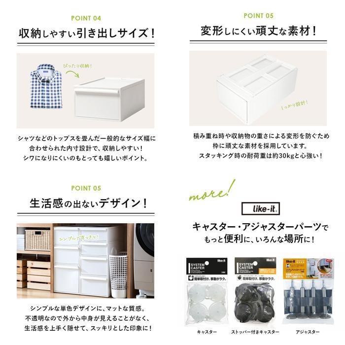 ☆ オールブラック ☆ like-it クローゼットシステムセット M 3個組 収納ケース 引き出し クローゼットシステム  M 3個組 ライクイット |  | 08