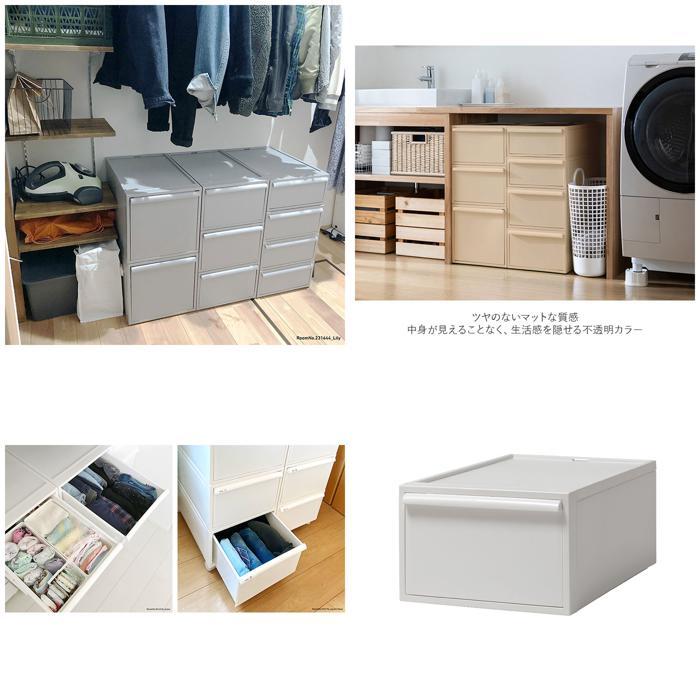 ★ オールホワイト ★ like-it クローゼットシステムセット M 3個組 収納ケース 引き出し クローゼットシステム  M 3個組 ライクイット | ブランド登録なし | 07