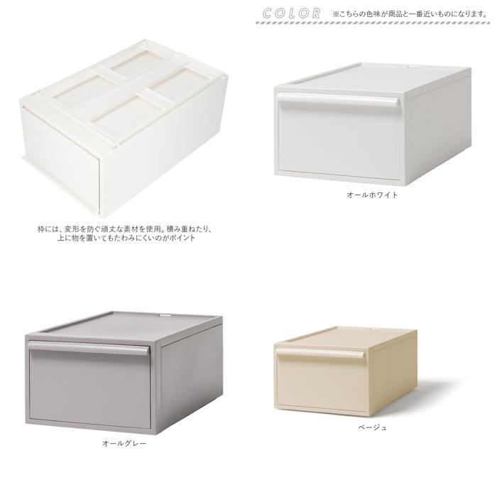 ★ オールホワイト ★ like-it クローゼットシステムセット M 3個組 収納ケース 引き出し クローゼットシステム  M 3個組 ライクイット | ブランド登録なし | 09