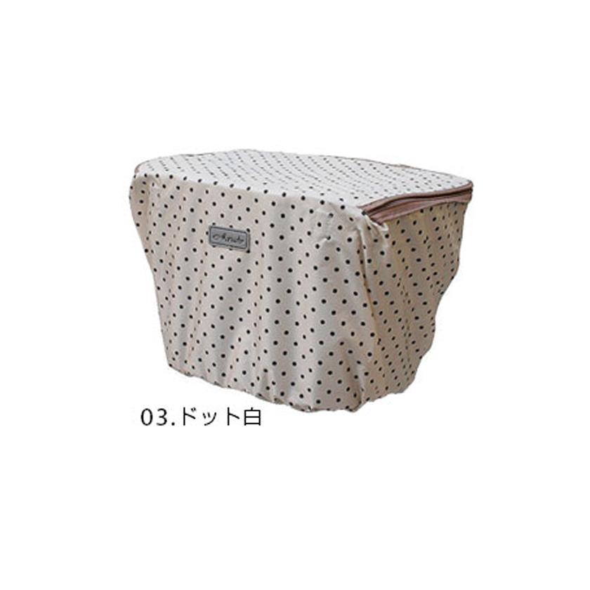 ☆ 03.ドット白 自転車 前かごカバー 防水 かわいい おしゃれ マルト MARUTO 正規品 おすすめ 丈夫 定番 水玉 チャリ 防水 前カゴカバー | ブランド登録なし | 01