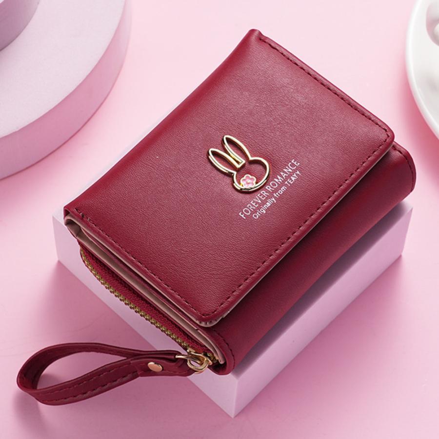 ☆ レッド ミニ財布 三つ折り レディース かわいい dhwl188 財布 ☆ レッド ミニ財布 三つ折り レディース かわいい dhwl188 財布