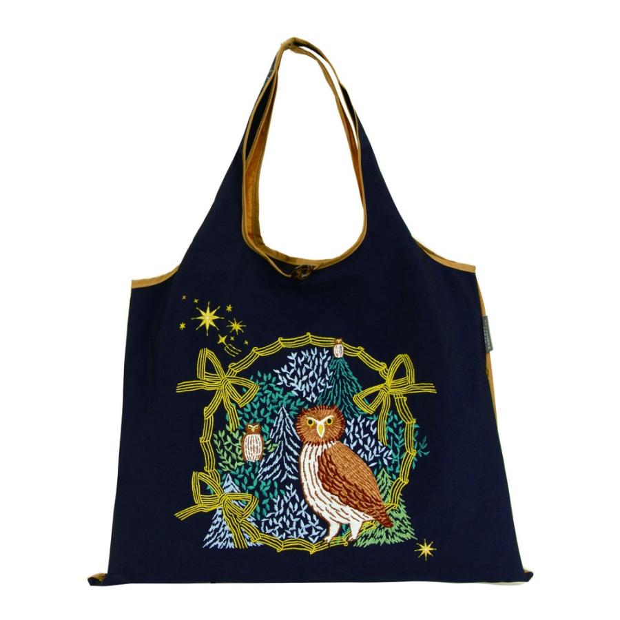 ☆ フクロウの森 DESIGNERS JAPAN 刺繍トートバッグ デザイナーズ