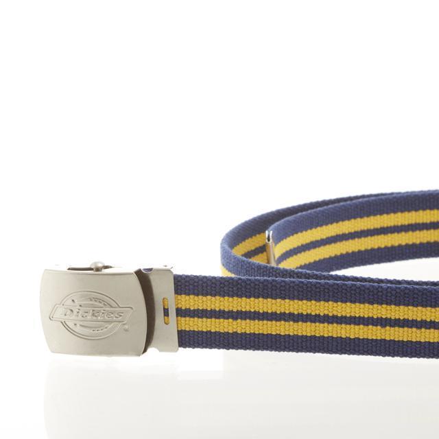 ☆40.ネイビーxイエロー ディッキーズ Dickies GIベルト GI DICKIES キャンバス ガチャベルト 調節可能 ジーンズ 定番 ベルト ウエスト