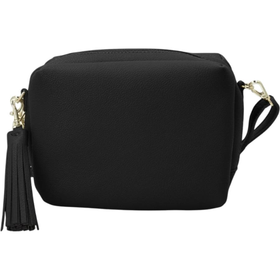 ☆ BLACK DOT&STRIPE フリンジ付きショルダー ショルダーバッグ