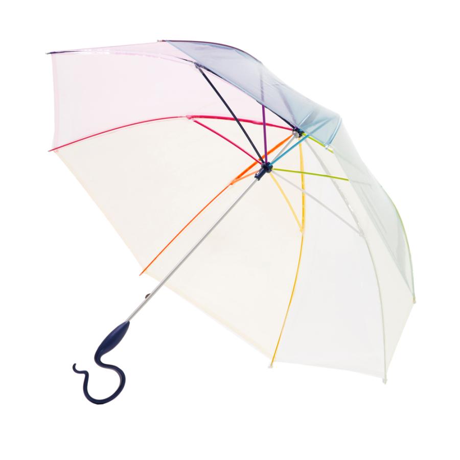Navy ビニール傘 かわいい 通販 ブランド エバーイオン カラフル701 雨傘 レディース 長傘 おしゃれ 60cm グラスファイバー 婦人傘 虹 15a W新作 送料無料