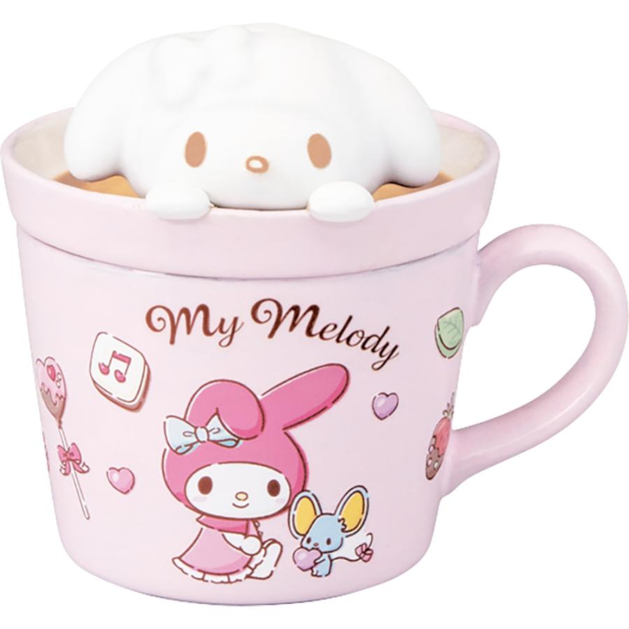 My Melody マグカップ 蓋付き ☆ ラテアート/マイメロディ フタ付きマグ マグカップ フタ付