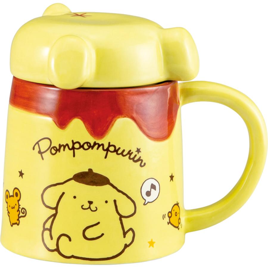 ポムポムプリン蓋付マグカップ未使用 ☆ ポムポムプリン フタ付きマグ マグカップ フタ付 キャラクター マグ