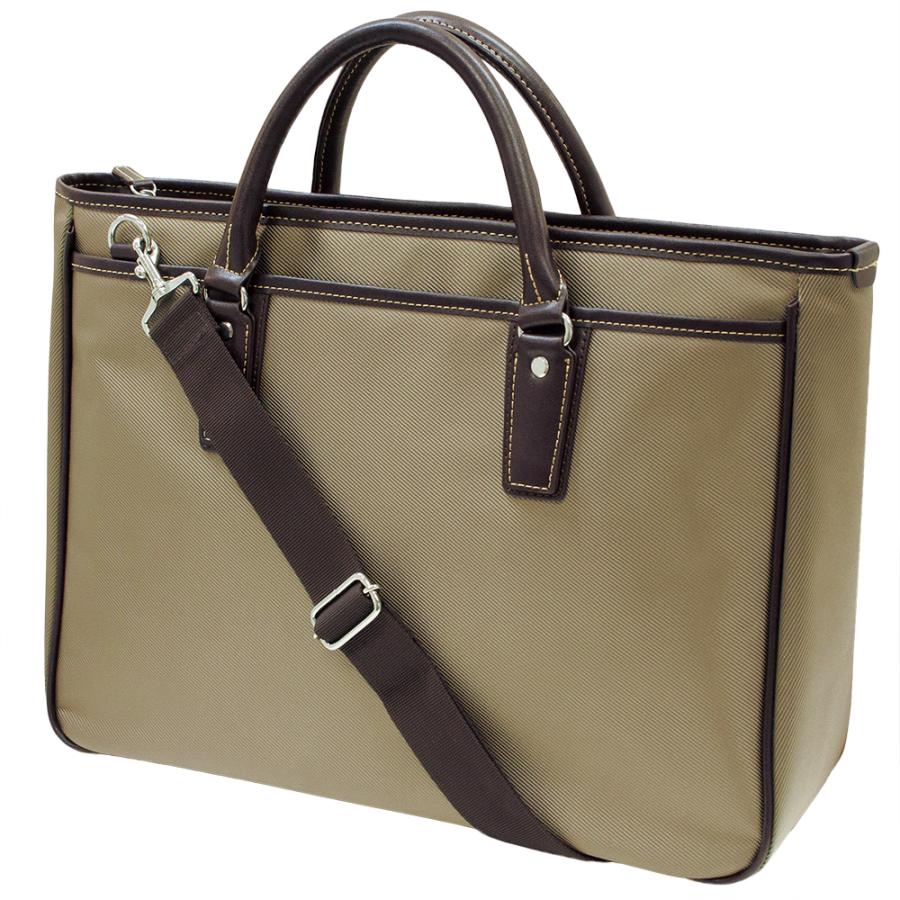 ☆ ベージュｘチョコ ビジネスバッグ メンズ おしゃれ 通販 2way ショルダー ビジネス バッグ 通勤バッグ ブリーフケース 大容量 B4 通勤 | ブランド登録なし | 01