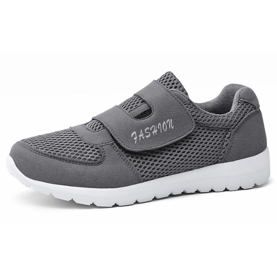 ☆ グレー 38 リハビリシューズ 介護 メッシュ 疲れない スニーカー