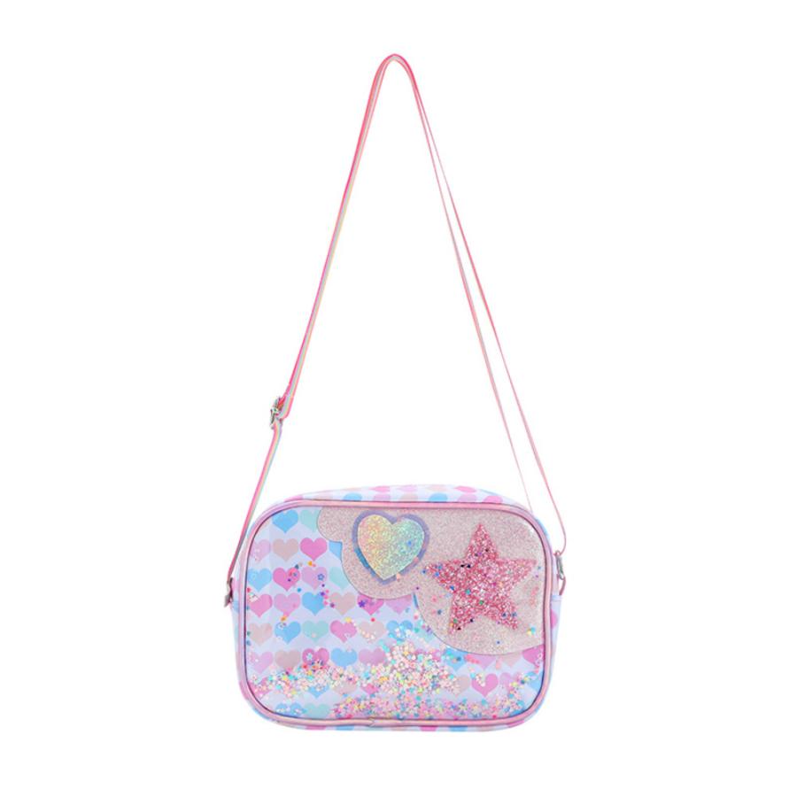 ☆ ピンク キラキラ ショルダーバッグ ポシェット シャカシャカ動く
