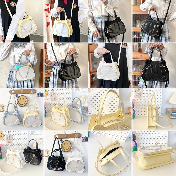 ☆ シルバー 痛バッグ ショルダーバッグ ねこ 2way ねこ型 痛バ 痛