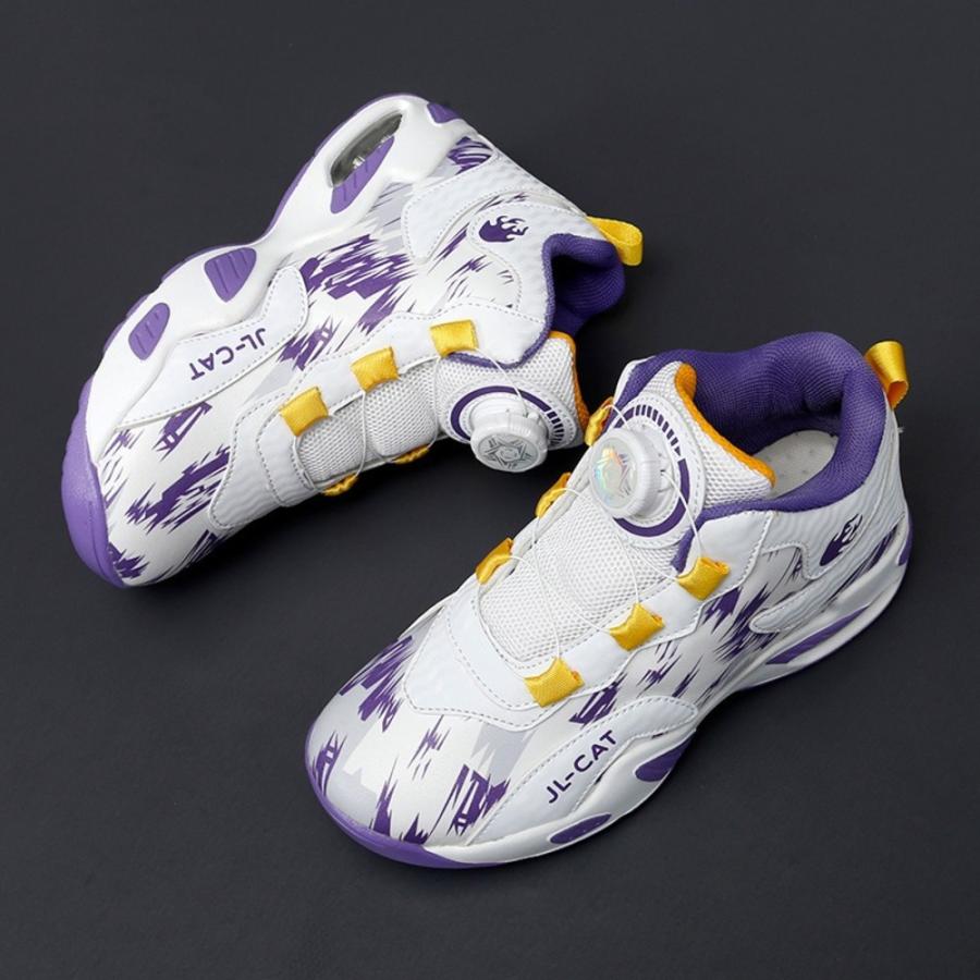 ☆ パープル 30(19cm) バスケットシューズ バッシュ ジュニア