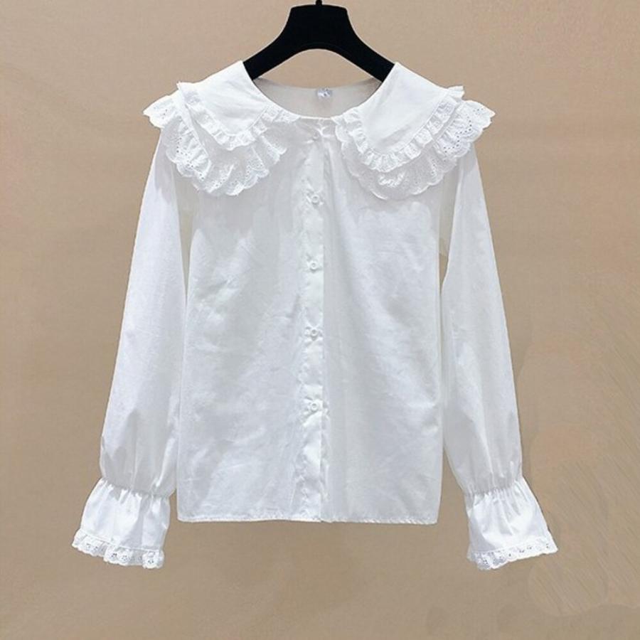 ☆タイプB☆130cm☆キッズブラウス レース 長袖シャツ gktops4117 キッズ ブラウス 女の子 シャツ 白 長袖 白シャツ フォーマル