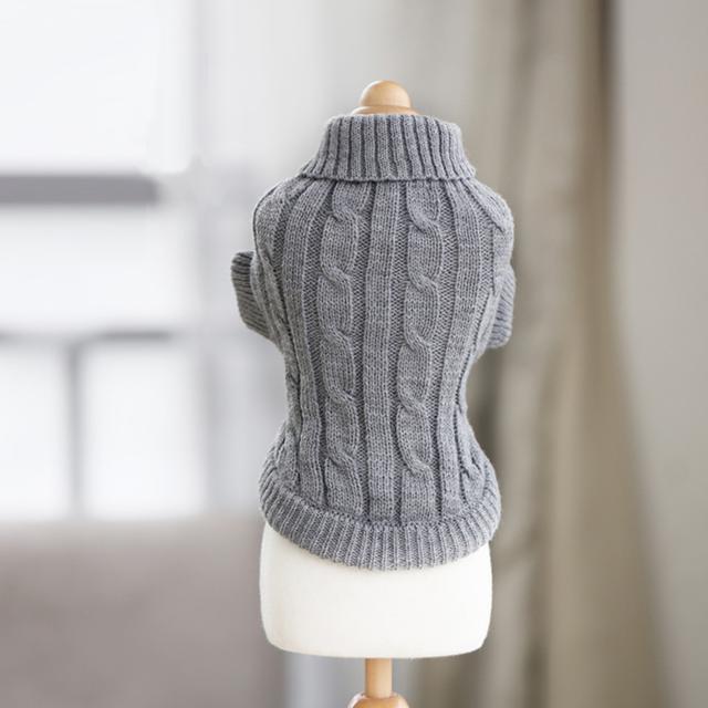 ☆グレー☆XLサイズ ドッグウェア 秋冬 ラク 冬 防寒 ペット 服 かわいい 女の子 男の子 超小型犬 小型犬 犬服 犬用品 ニット 犬