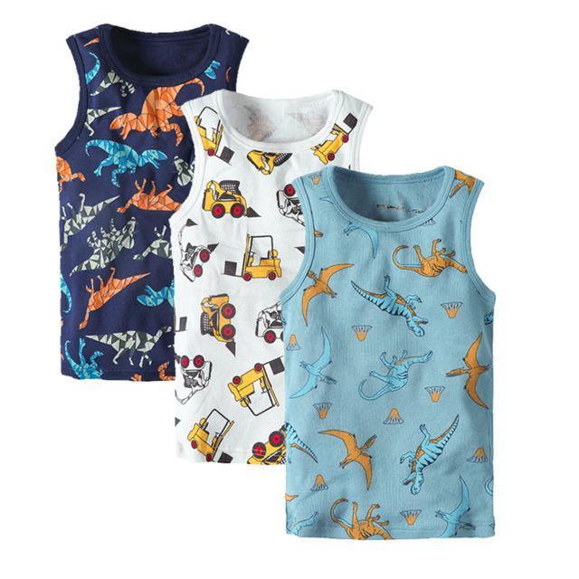 ☆ショベルカー☆110cm 肌着 キッズ 男の子 ボーイズ インナー シャツ 120cm 130cm 90cm 100cm 110cm 三枚組 3枚セット 下着 ノー