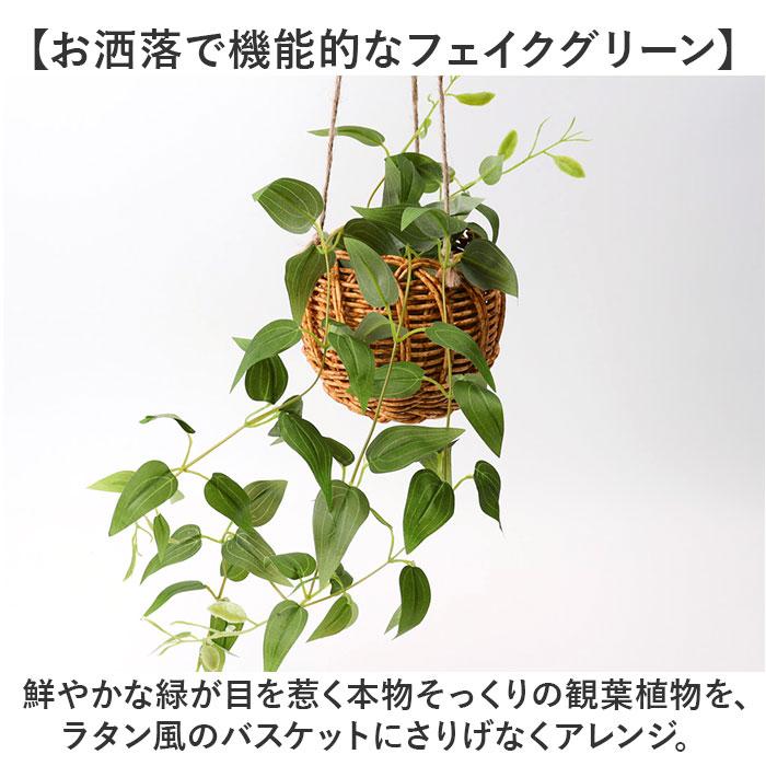 ☆ ビーンバイン 光触媒 ハンギングバスケット フェイクグリーン 観葉