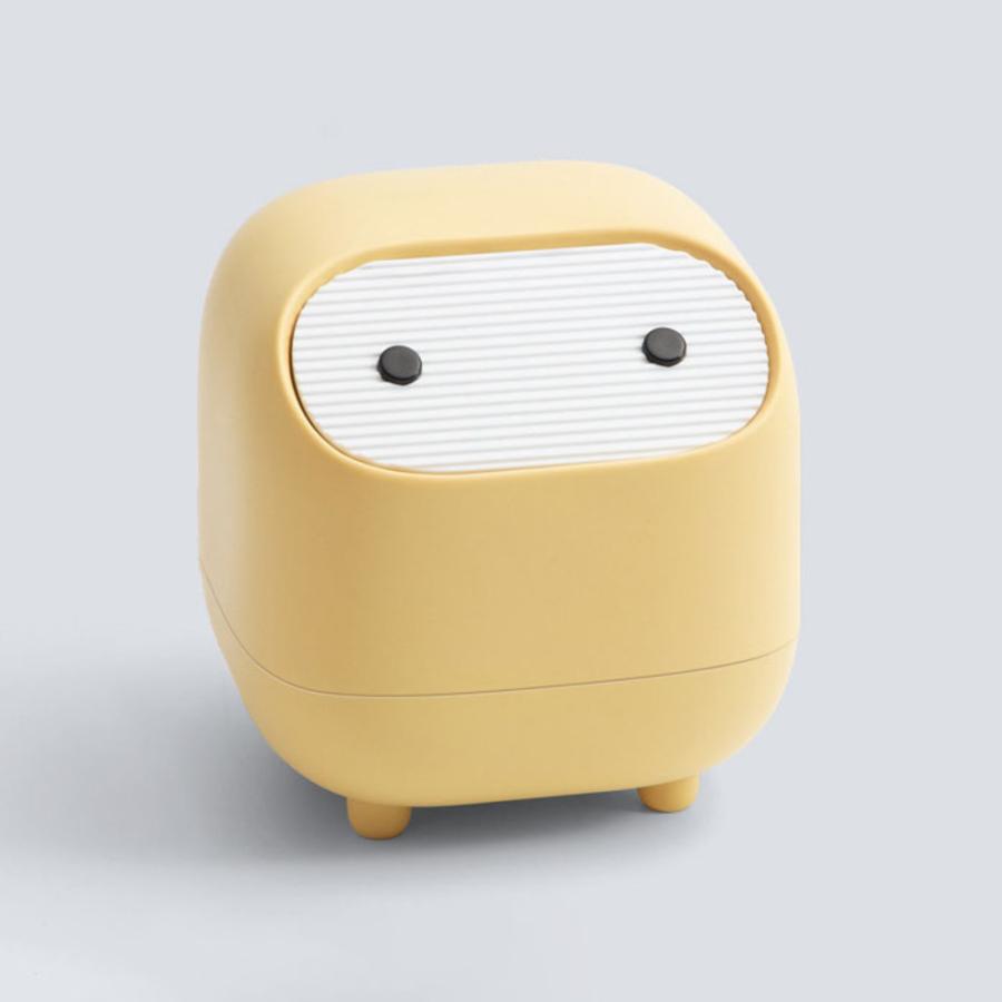☆ イエロー ゴミ箱 卓上 蓋付き ミニ かわいい hdjj25 おしゃれ