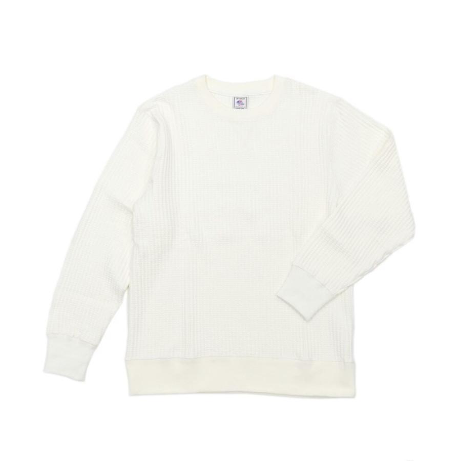 ☆ オフホワイト Lサイズ JEMORGAN ビッグワッフルクルー サーマル