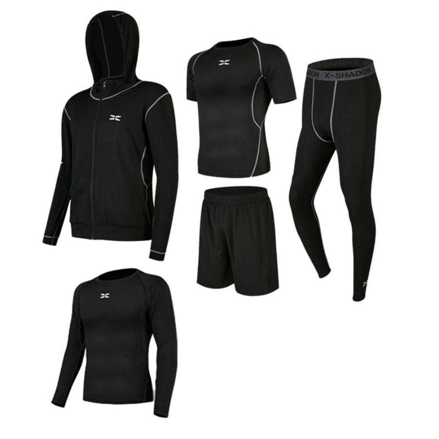 ☆ ブラック L トレーニングウェア 5点セット メンズ jytp40 上下