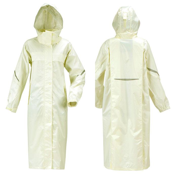 ☆ アイボリー ☆ L-LLサイズ(着丈130cm) カジメイク レインコート 通販 Winter Cherry ウィンターチェリー レインタック レインコート2の画像