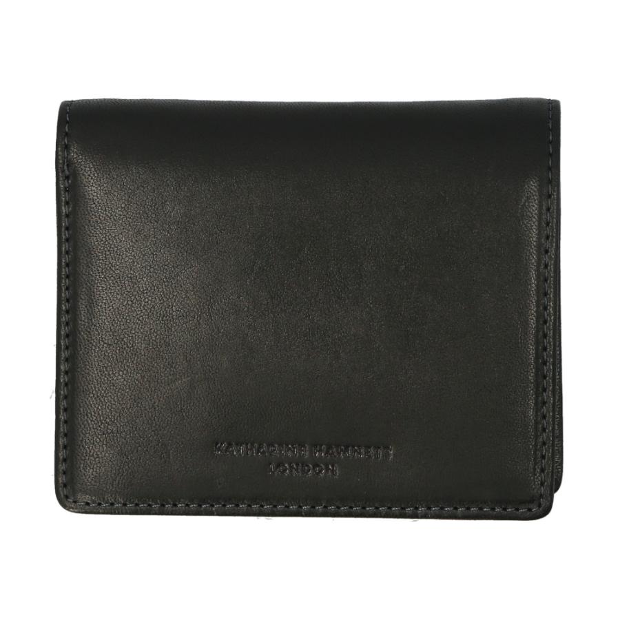 KATHARINE HAMNETT LONDON 二つ折り財布 ☆ BLACK KATHARNE HAMNETT LONDON 二つ折り財布 katharine hamnett