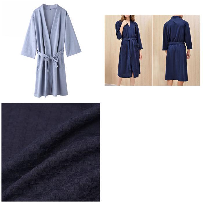 ☆ ネイビー ☆ Mサイズ バスローブ レディース 通販 メンズ ナイトガウン 寝巻き パジャマ 寝間着 ホームウェア ルームウェア 部屋着 男 | ブランド登録なし | 07
