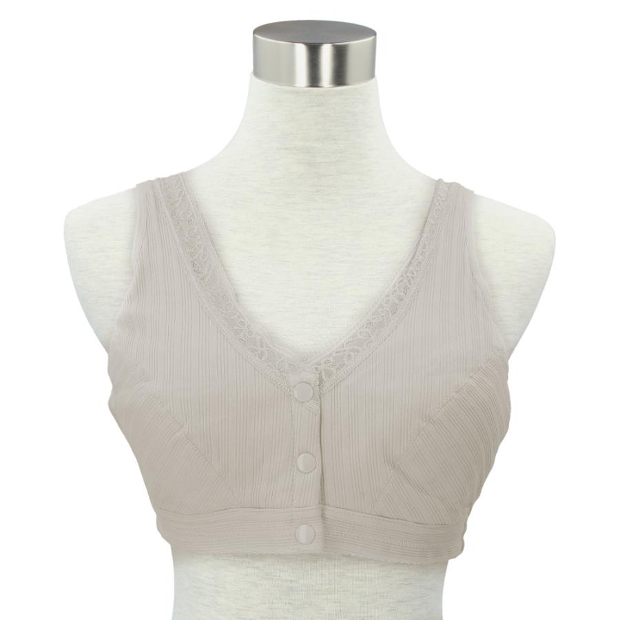 ★グレー★46 (105cm) ブラジャー ノンワイヤー 前開きブラジャー 前開き ノンストレスブラジャー ノンストレス ノンワイヤー ブラ