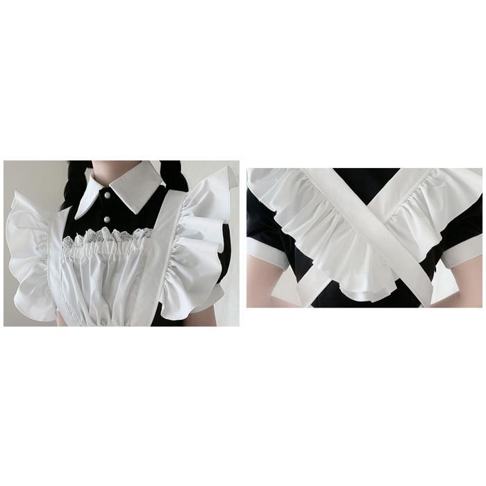 ☆ 半袖 XLサイズ メイド服 kcp01 可愛い メイドドレス ロング ☆ 半袖 XLサイズ メイド服 kcp01 可愛い メイドドレス ロング