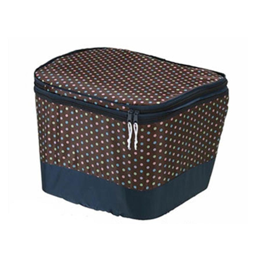 ☆ K-DB5.ドットブラウン 自転車 前かごカバー 2段式 前かご用カバー おしゃれ 正規品 おすすめ 丈夫 定番 かわいい じてんしゃ チャリ 自 | ブランド登録なし