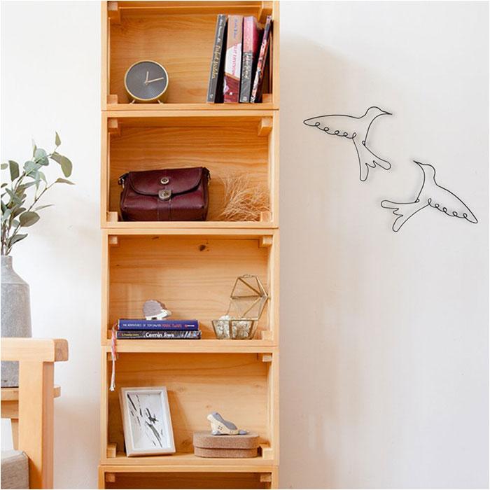 ☆ ブラック アイアン ウォールアクセント トリ ワイヤーアート