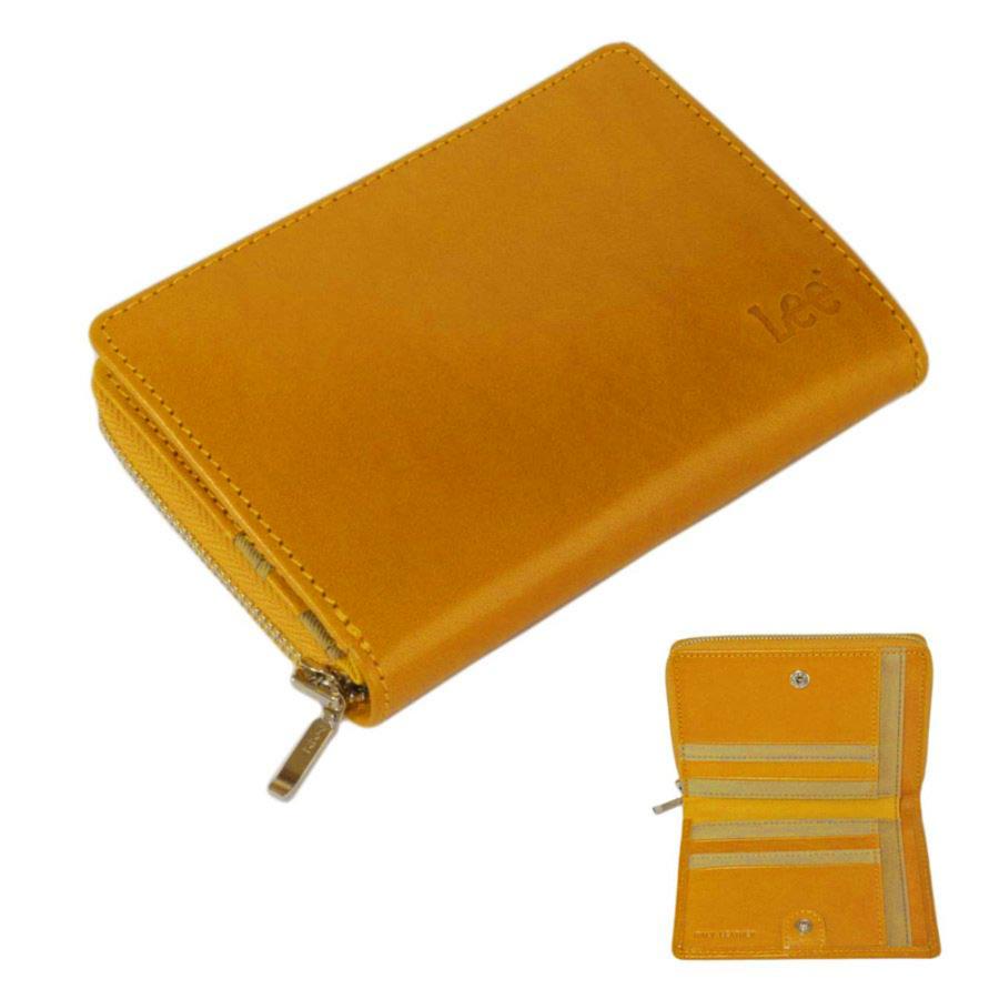 ☆ イエロー 財布 メンズ 二つ折り 通販 二つ折り財布 本革 lee
