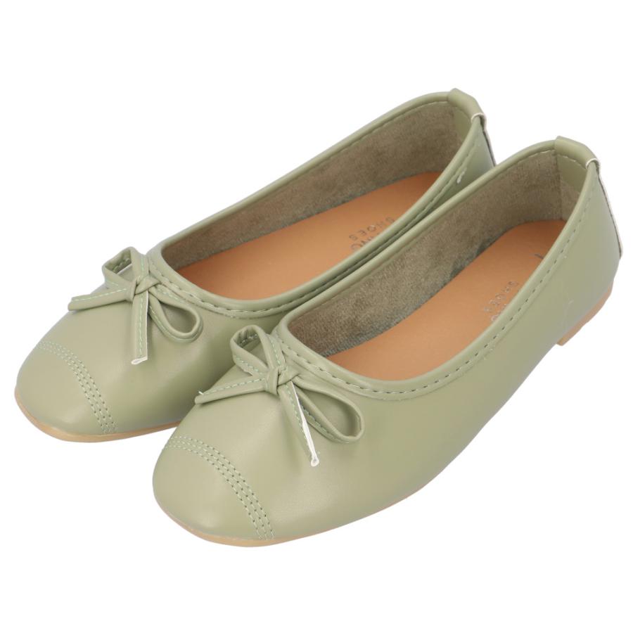 ☆ライトグリーン☆36 (23cm) ☆パンプス lyribgree5 パンプス フラット スクエアトゥ フラットシューズ ヒール ぺたんこ ペタンコ