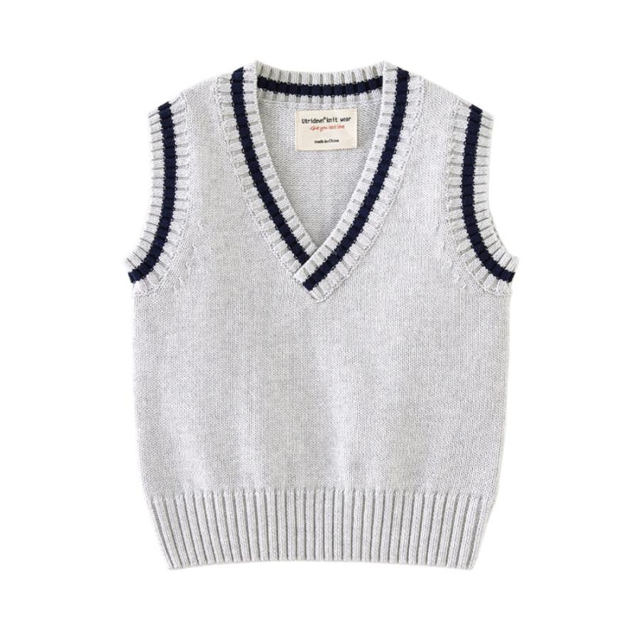 ☆グレー☆90cm☆ベスト lyvest01 フォーマル ベスト 制服 子供 スクールベスト フォーマルベスト ニットベスト ニット 女の子 男の子