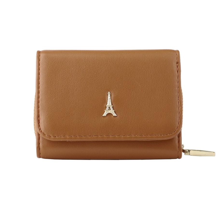 ☆ キャメル LIZDAYS エッフェル塔モチーフ 三つ折り財布 リズデイズ