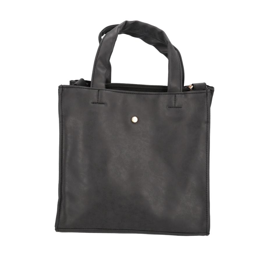 ☆ ブラック Lafiel マット合皮 2WAYトートバッグ ラフィール バッグ 