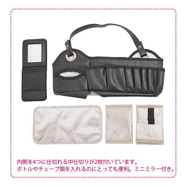 ☆ デニム.ネイビー メイクボックス 鏡付き 使いやすい コスメボックス