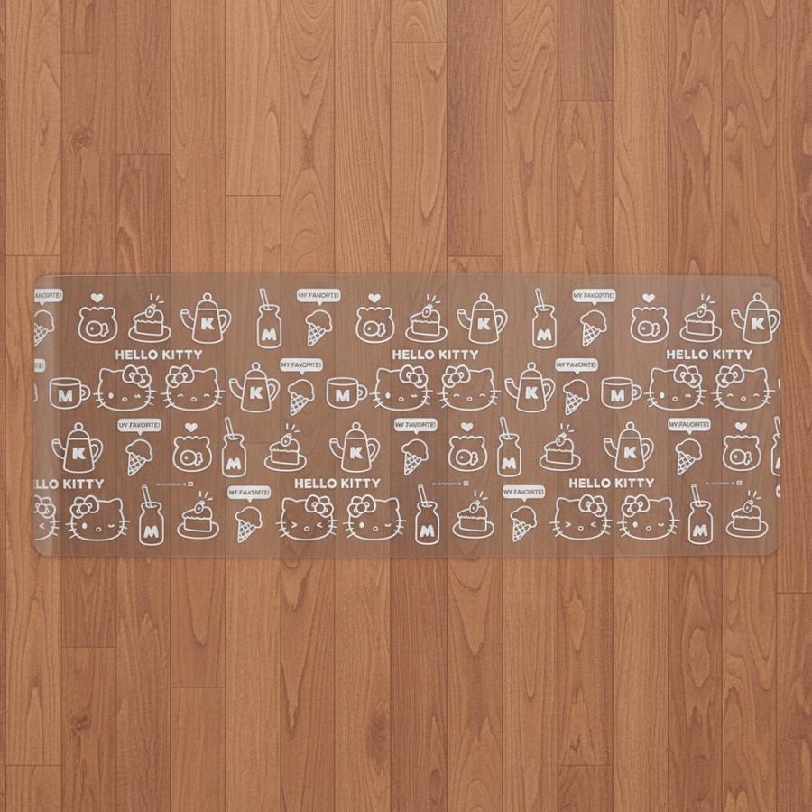 ☆ ハローキティ 透明キッチンマット キッチンマット 透明