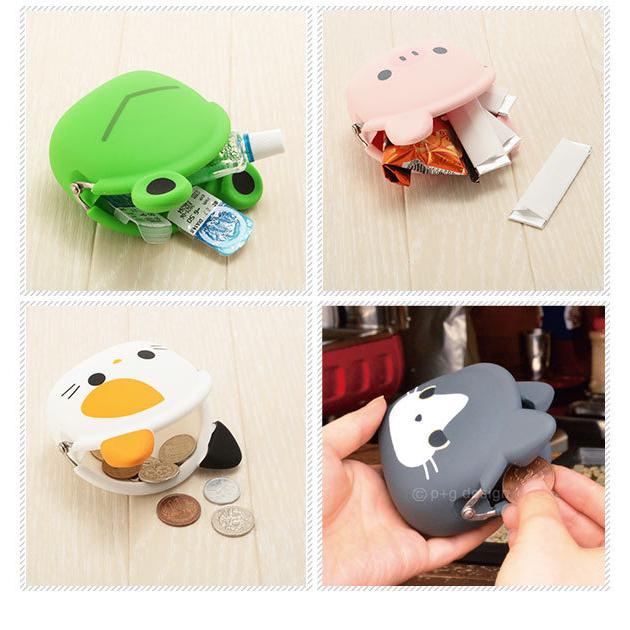 ネズミブルー 小銭入れ レディース 使いやすい 小さい Circus サーカス コインケース がま口 レディース かわいい シリコン キーケース 一番の