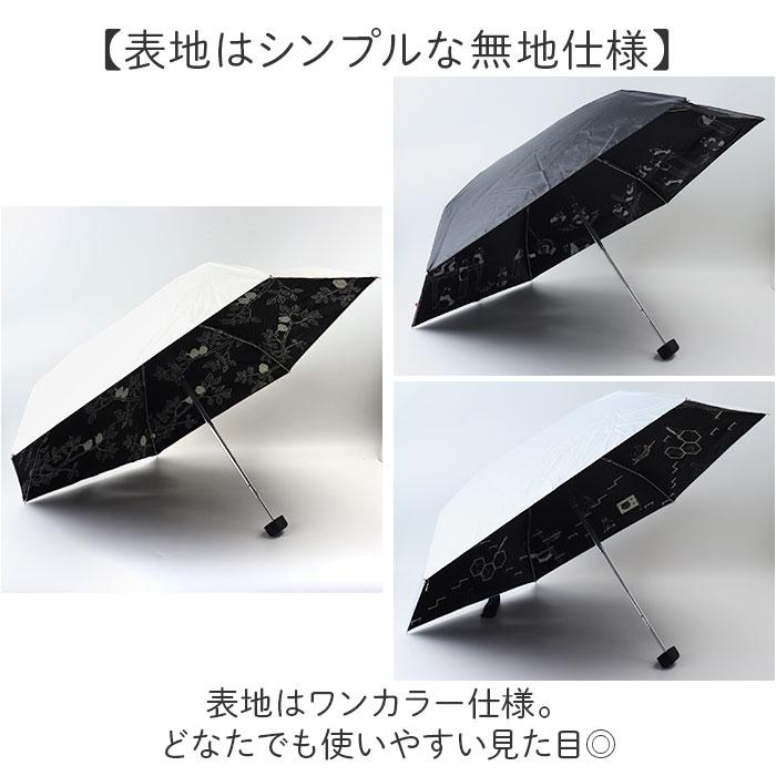 ☆ パンダ 黒コーティング晴雨兼用ミニ 47cm MKN 折りたたみ傘