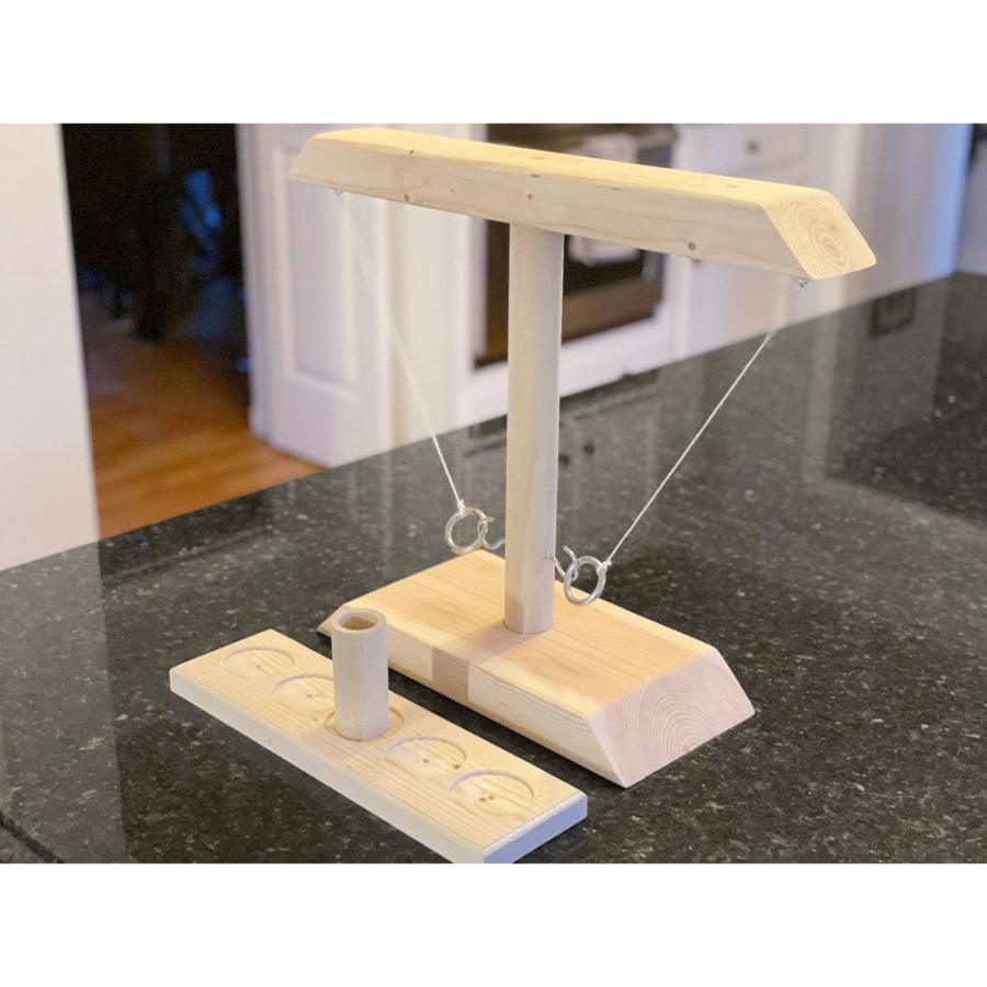 ☆ ホワイト リングトスゲーム 通販 フック リングトス リングトステールゲーム ゲームセット セット ゲーム 木製 おもちゃ 玩具 誕生日 | ブランド登録なし