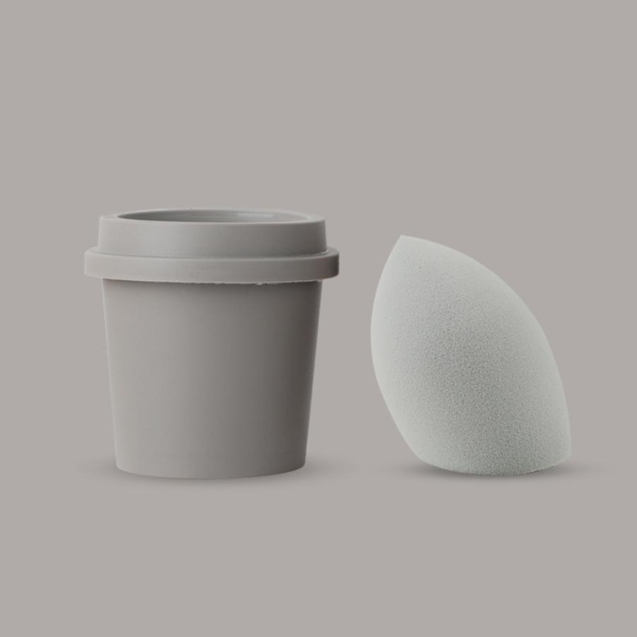 ☆ グレーC ☆ メイクスポンジ用カップ型ホルダー付き 単品 mmsponge1229f メイクスポンジ ケース付き メイクアップスポンジ メイクパフ | 