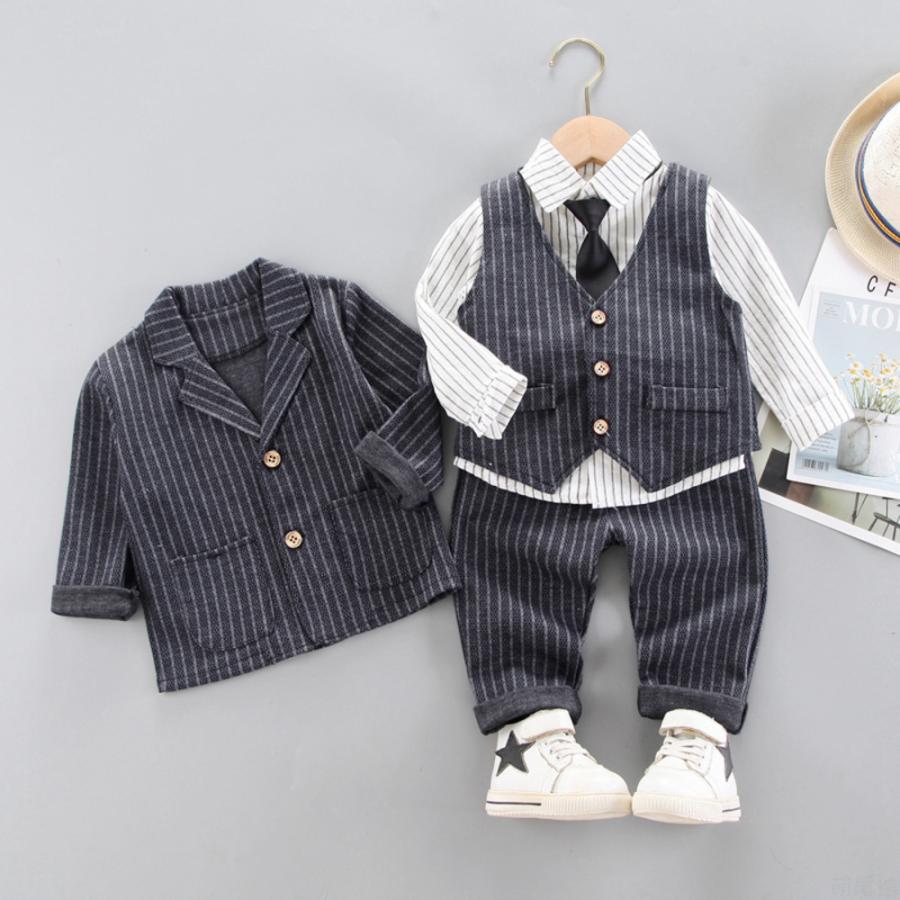 ☆ネイビー☆80CM 男の子 フォーマル ベスト セット 入園式 卒園式 ベビー服 スーツ 5点 セット 80 90 100 110 cm 子供 春 おし