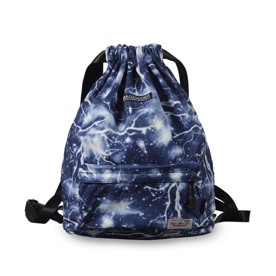 ☆ ネイビーイナズマ ナップザック 撥水 mzebag01 ナップサック