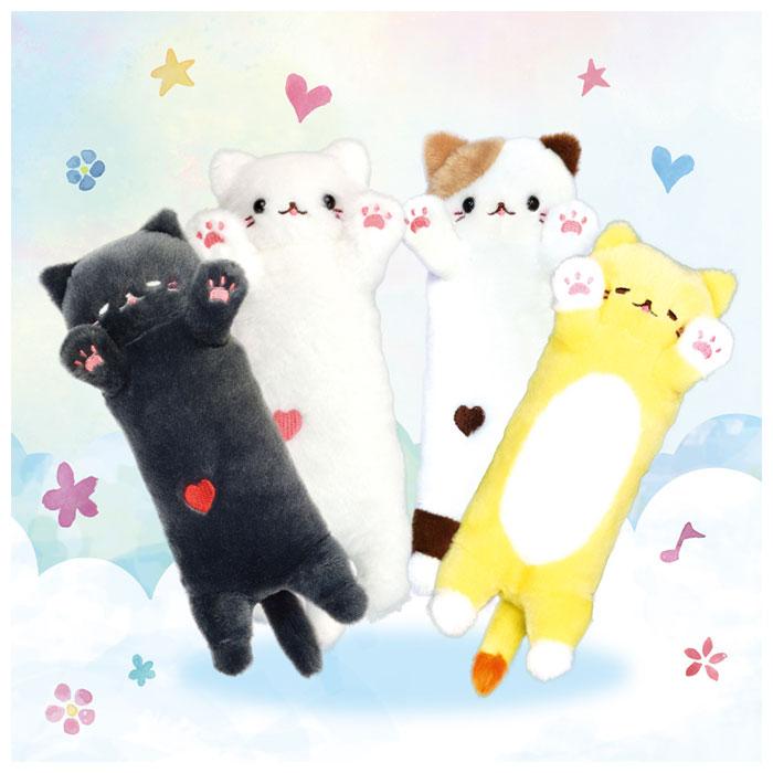 ☆ まったりくろにゃ にぎってにゃんこ ぬいぐるみ 猫 かわいい 動物